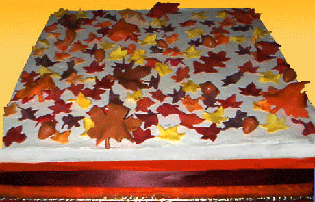 fall leaves cake